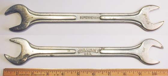 Williams 1725B Double Head Open End Wrench 1/2 by 9/16-Inch Snap-on Industrial Brand JH Williams 