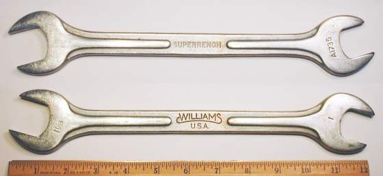 [Williams A1735 1x1-1/8 Ribbed-Style Open-End Wrench]