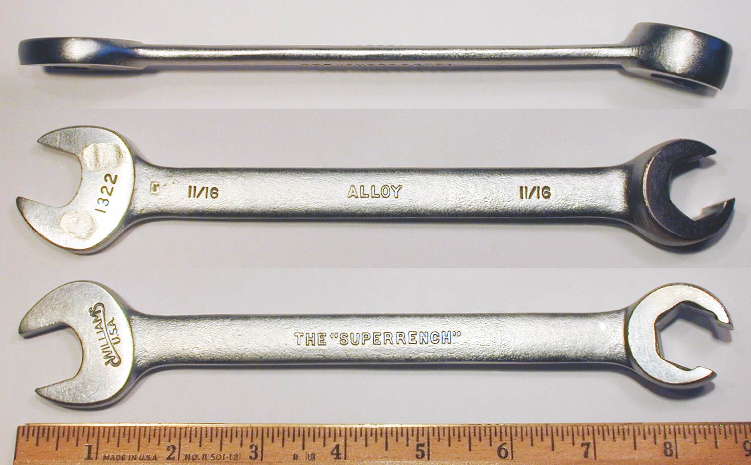 Details about   NOS Williams 1324 Superrench 3/4" Flare Nut Line Wrench Dble Open-End WR.14c.H7b 